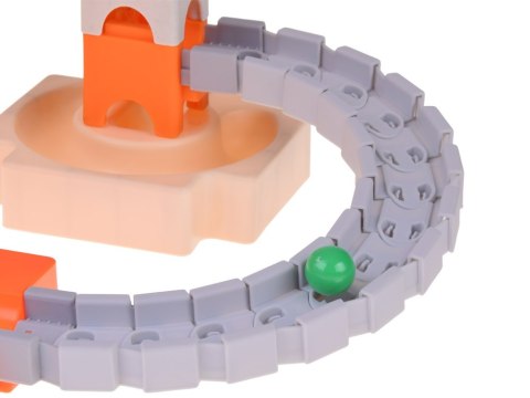 Klocki 63ele tor kulkowy kulodrom zjeżdżalnia dla kulek ZA5980