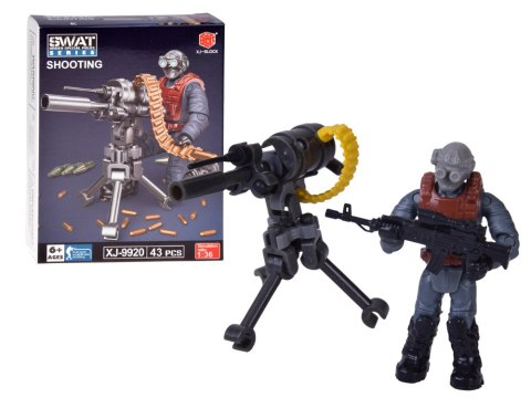 Klocki policjant SWAT ruchoma figurka żołnierzyk model do złożenia ZA5724