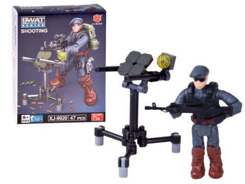 Klocki policjant SWAT ruchoma figurka żołnierzyk model do złożenia ZA5724