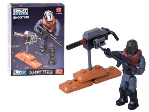 Klocki policjant SWAT ruchoma figurka żołnierzyk model do złożenia ZA5724