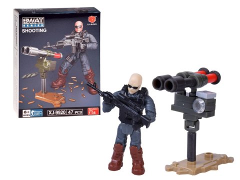 Klocki policjant SWAT ruchoma figurka żołnierzyk model do złożenia ZA5724