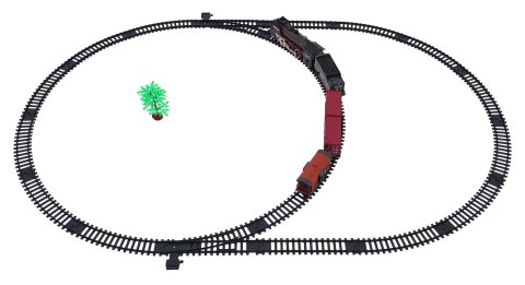 Kolejka Retro z Funkcją Świateł, Dźwięku i Dymu 138cm