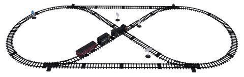 Kolejka z Pociągami z Funkcją Dymu, Świateł i Dźwięku