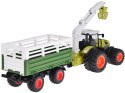 Sterowany Traktor na pilota z przyczepą i chwytakiem bale drewna RC0719