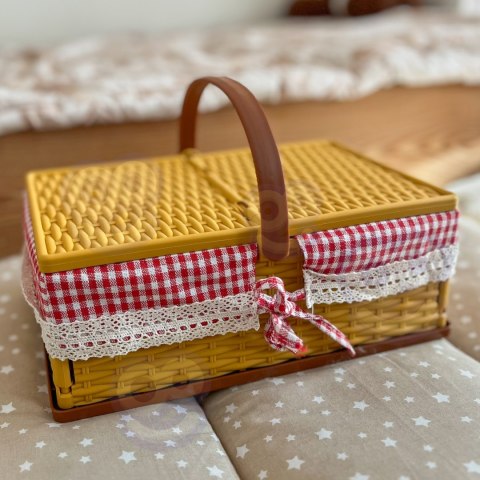 WOOPIE Kosz Piknikowy Owoce Warzywa Fast Food Zestaw XXL 103el.