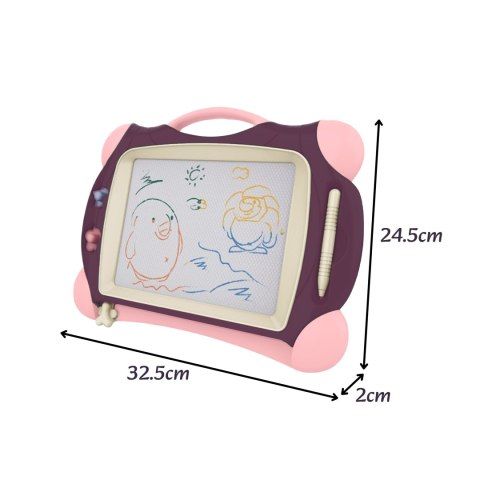 WOOPIE Znikopis Tablica Magnetyczna Kolorowa + 2 Stempelki