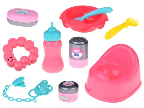 Zestaw Deluxe Lalka Bobas Wózek Łóżeczko Mata z akcesoriami 17ele ZA5916