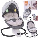 Leżaczek Bujaczek Krzesełko 3w1 z Moskitiera dla Niemowląt + Pilot ZA5822