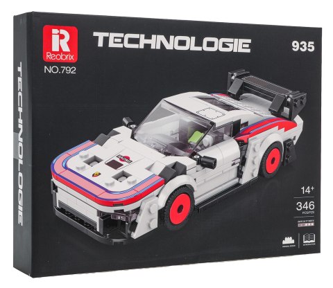 Zestaw Klocków Auto Sportowe Białe 346el.