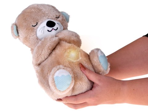 Przytulanka oddychająca WYDRA kołysanki biały szum lampka nocna ZA5672