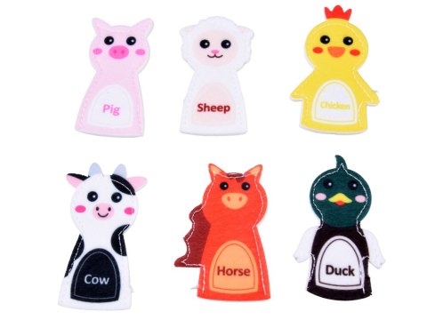 Filcowa książeczka manipulacyjna FARMA okienka naklejki na rzepy ZA6025