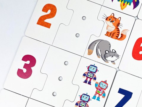 Kapitan Nauka Puzzle sensoryczne Cyferki - dotykam, układam i uczę się ZA6085