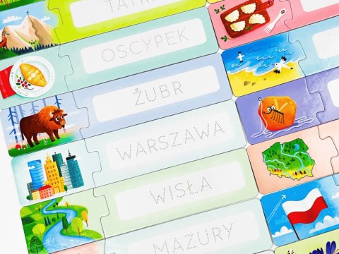 Kapitan Nauka Zestaw edukacyjny.Poznaję Polskę.Książka+puzzle do pisania KS1220