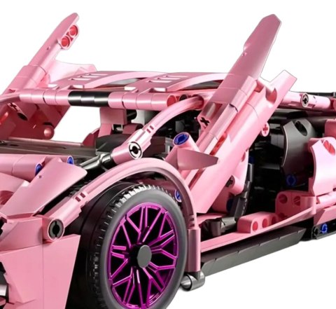 Klocki Auto Sportowe Różowe 1280el.