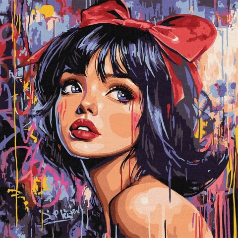 Malowanie po numerach 40 x 40 cm KHO8601 Nowoczesna Królewna Śnieżka AP0101