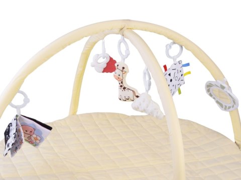 Mata Edukacyjna z Pałąkiem + Zabawki Gryzak Książeczka Kontrastowa ZA5827