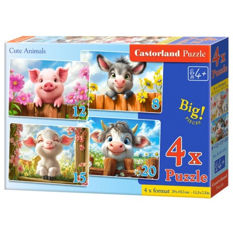 Puzzle 4w1 Cute Animals B-041084