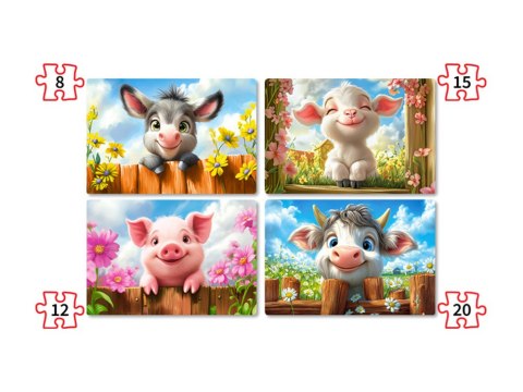 Puzzle 4w1 Cute Animals B-041084
