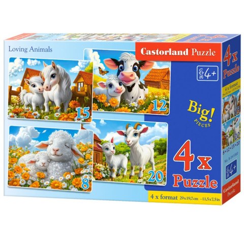 Puzzle 4w1 Loving Animals B-041060