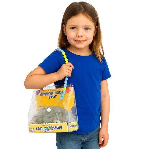 Śpiący Pies Husky Na Poduszce Figurka z Futerkiem Torba Dźwięki