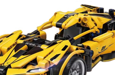 Zestaw Klocków Auto Sportowe Żółte 422el.