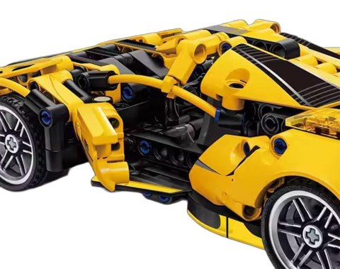 Zestaw Klocków Auto Sportowe Żółte 422el.