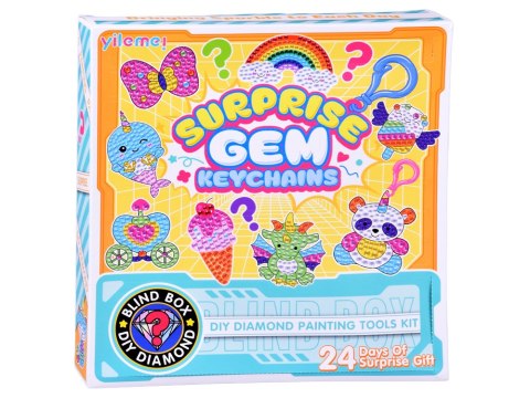 Kreatywny kalendarz adwentowy wyklejanka haft diamentowy breloczki ZA6021