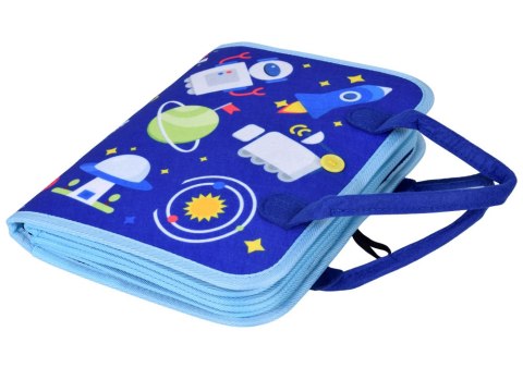 Materiałowa książeczka manipulacyjna edukacyjna + tablica markery ZA6024