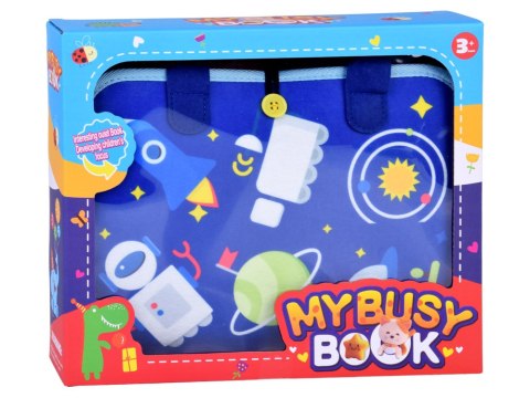 Materiałowa książeczka manipulacyjna edukacyjna + tablica markery ZA6024