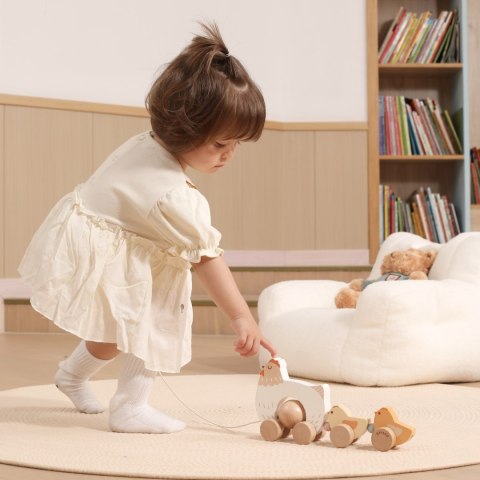 VIGA PolarB Drewniana Kurka z Pisklętami do Ciągnięcia