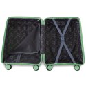 Walizka twarda 60L na 4 kółkach lekka zamek TSA teleskopowy uchwyt zielona