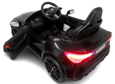 BMW m4 Czarny Auto na akumulator EVA Skóra pilot - POWYSTAWOWY PROMOCJA!!!