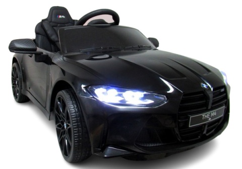 BMW m4 Czarny Auto na akumulator EVA Skóra pilot - POWYSTAWOWY PROMOCJA!!!