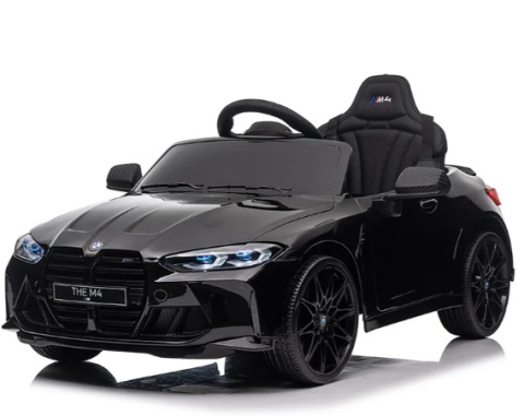 BMW m4 Czarny Auto na akumulator EVA Skóra pilot - POWYSTAWOWY PROMOCJA!!!