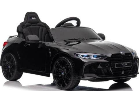 BMW m4 Czarny Auto na akumulator EVA Skóra pilot - POWYSTAWOWY PROMOCJA!!!