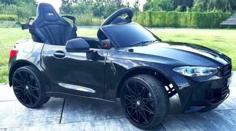 BMW m4 Czarny Auto na akumulator EVA Skóra pilot - POWYSTAWOWY PROMOCJA!!!