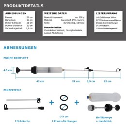 Bituxx ręczna pompka napełniająca / przelewowa 0,2 l Mocna konstrukcja
