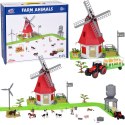 SERIA ZWIERZĘTA FARMA Zestaw WIATRAK młyn 101ele figurki ZA5688