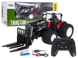 Traktor Czerwony R/C Z Turem