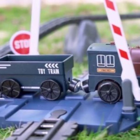 WOOPIE Kolejka Elektryczna Lokomotywa Towarowa Tor XXL 90 el.