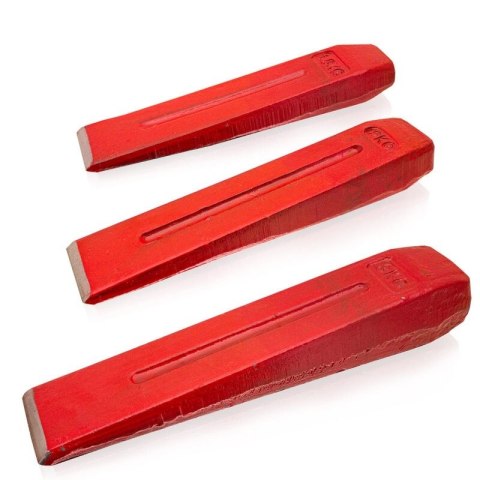 Zestaw 3 klinów do rozłupywania drewna BITUXX - 1,5 kg / 2,0 kg / 3,0 kg, stalowy klin rozłupując