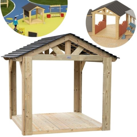 CLASSIC WORLD EDU Duży Drewniany Domek Altana Plac Zabaw