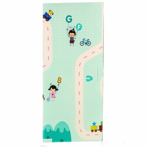 Mata edukacyjna piankowa dwustronna składana pandy ulica 180 x 200cm