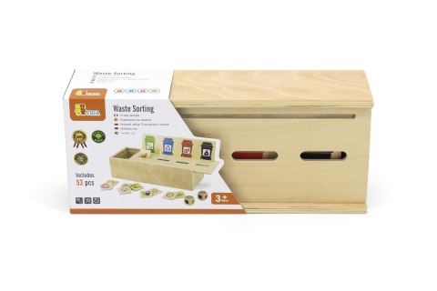 VIGA Układanka Gra drewniana do nauki sortowania śmieci