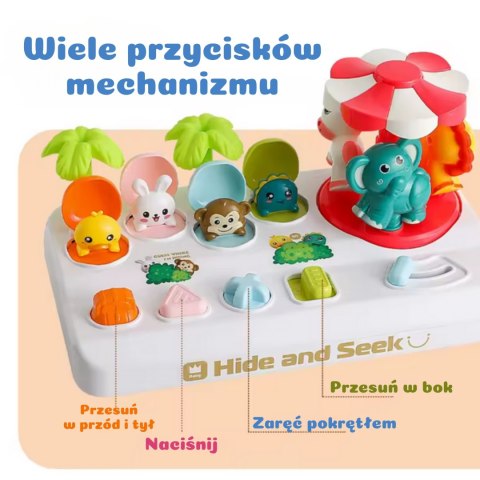 WOOPIE Wyskakujące Zwierzątka Pop Up Karuzela Zabawka Interaktywna