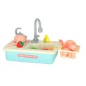 Zlewozmywak zlew do mycia naczyń dla dzieci z akcesoriami leci woda niebieski
