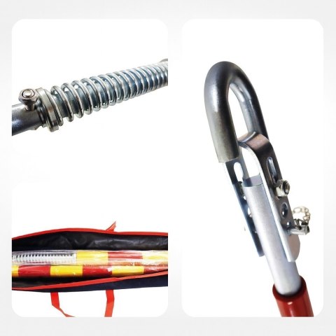 Drążek holowniczy, linka holownicza z amortyzacją do samochodów osobowych — do 5000 kg, z torbą transportową Sztywny Hol