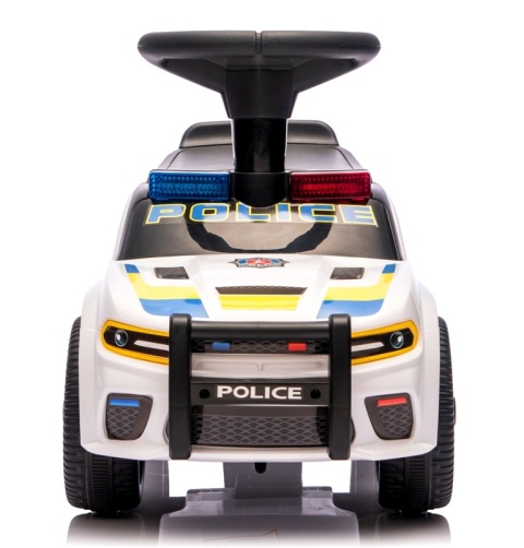 Jeździk dla Dzieci J3 BIAŁY Policyjny Muzyka, światła