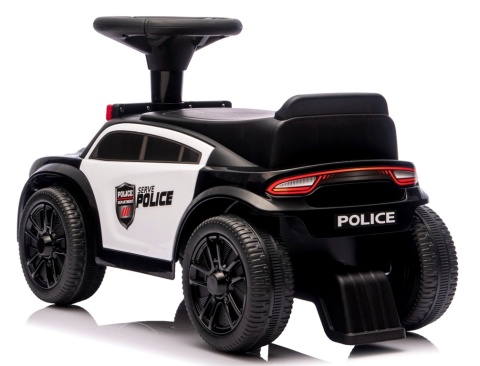 Jeździk dla Dzieci J3 CZARNY Policyjny Muzyka, światła