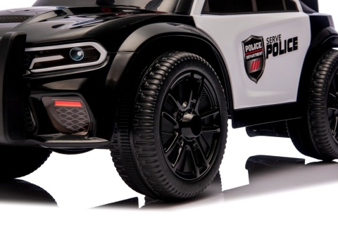 Jeździk dla Dzieci J3 CZARNY Policyjny Muzyka, światła